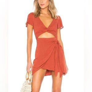 Evelyn Dress in Terracotta Orange revolve XXS